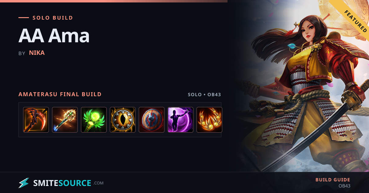 Amaterasu Solo Build Smite 2: AA Ama | SmiteSource