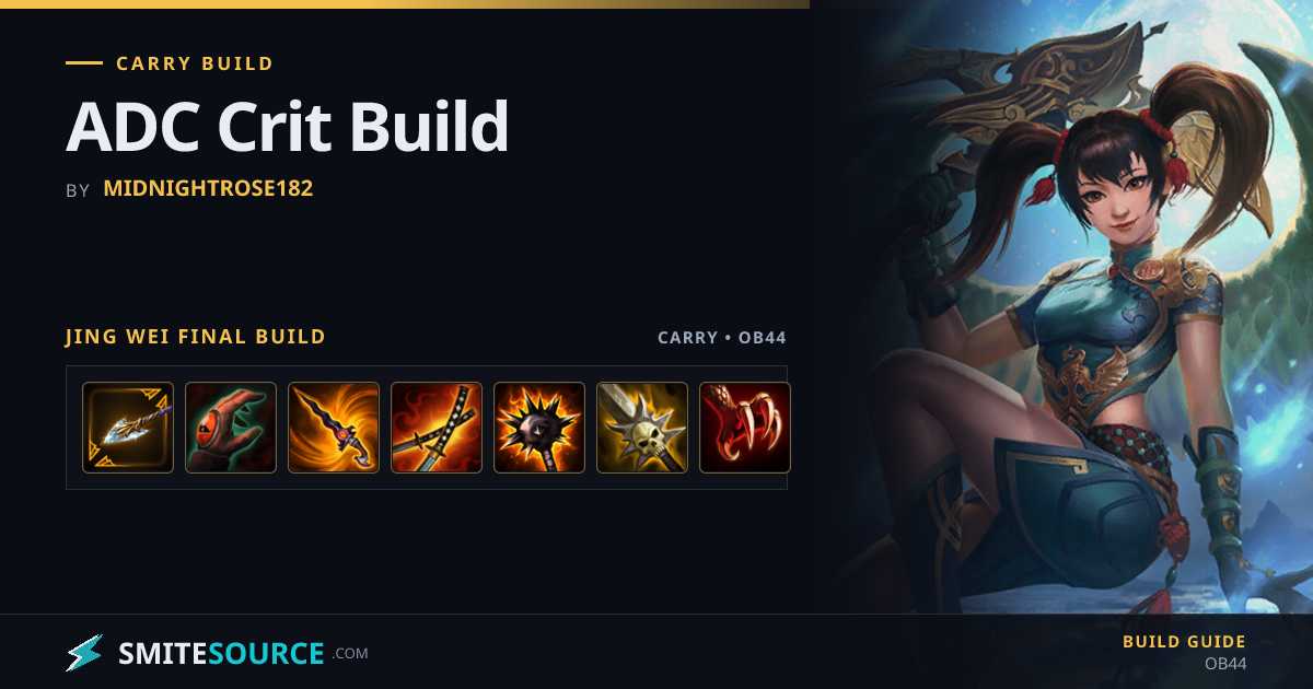 Jing Wei Carry Build Smite 2: ADC Crit Build | SmiteSource