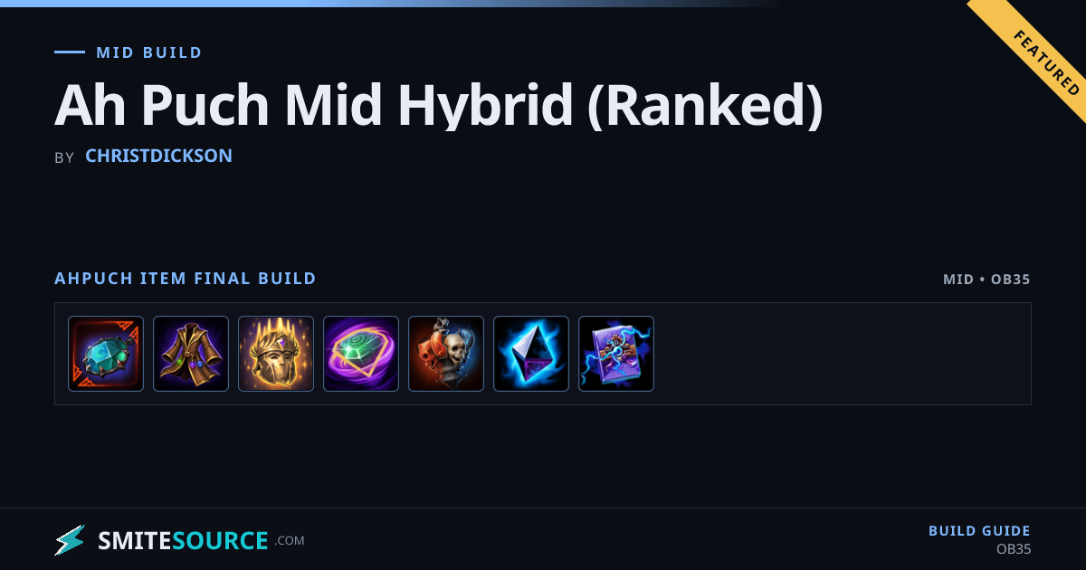 AhPuch Item Mid Build Smite 2: Ah Puch Mid Hybrid (Ranked)