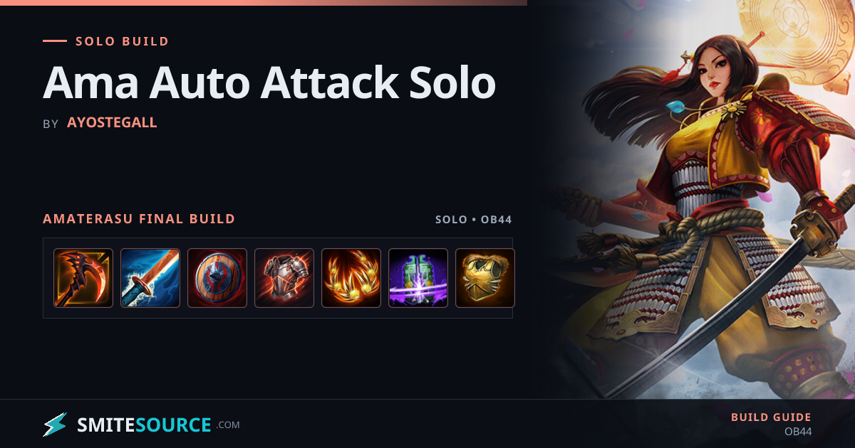 Amaterasu Solo Build Smite 2: Ama Auto Attack Solo