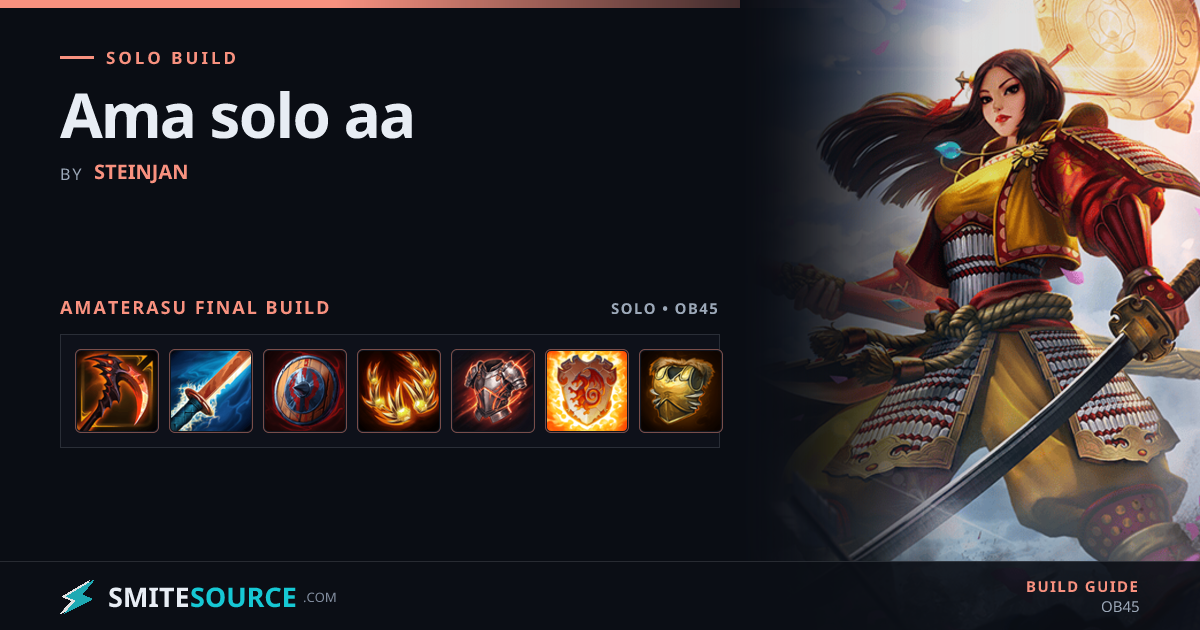 Amaterasu Solo Build Smite 2: Ama solo aa | SmiteSource