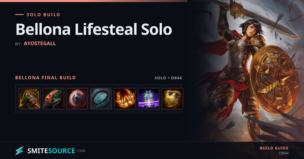 Bellona Solo Build Smite 2: Bellona Lifesteal Solo