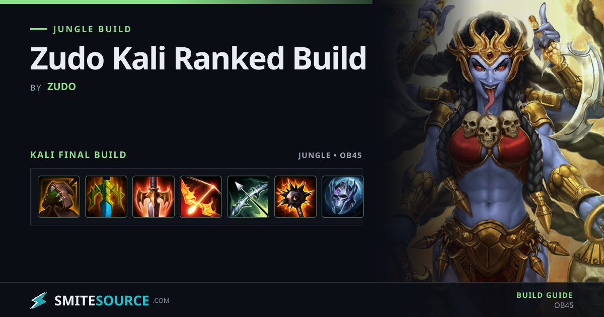 Kali Jungle Build Smite 2: Zudo Kali Ranked Build