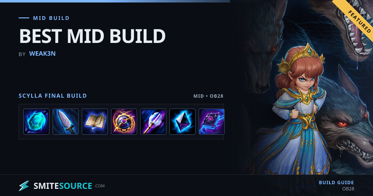 Scylla Build - BEST MID BUILD | SmiteSource