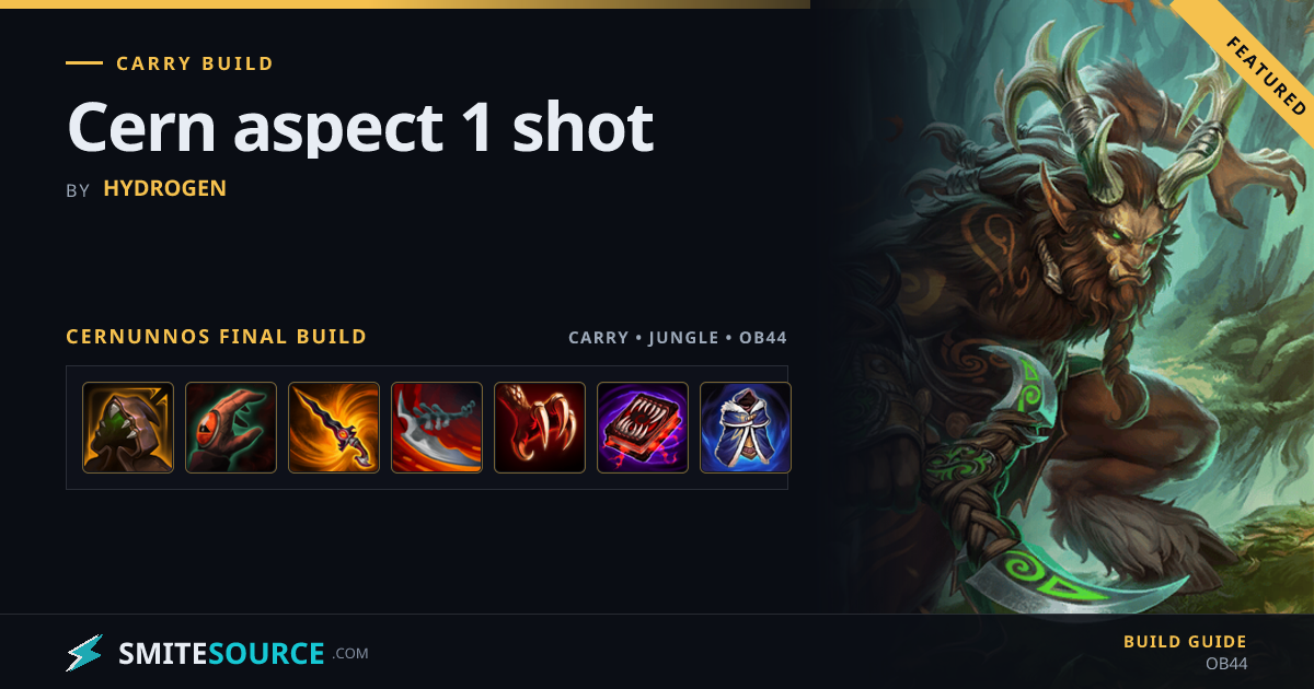 Cernunnos Build Smite 2: Cern aspect 1 shot | SmiteSource