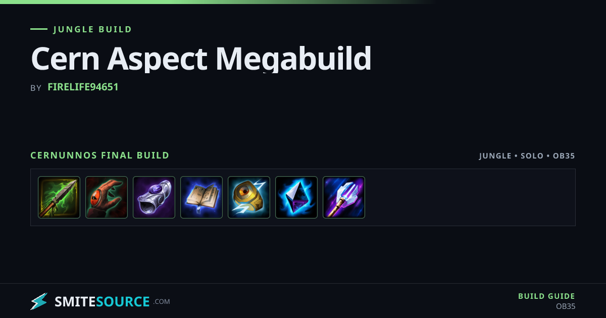 Cernunnos Item Jungle/Solo Build for Smite 2 | SmiteSource