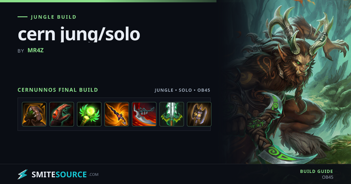 Cernunnos Jungle/Solo Build Smite 2: cern jung/solo