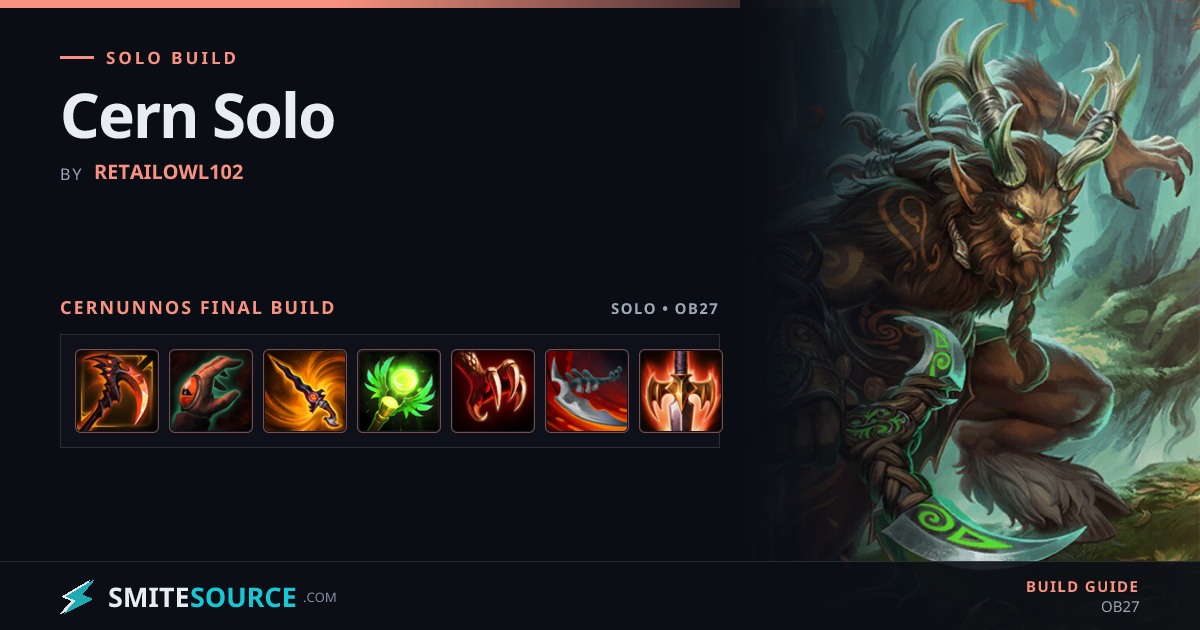 Cernunnos Solo Build Smite 2: Cern Solo | SmiteSource