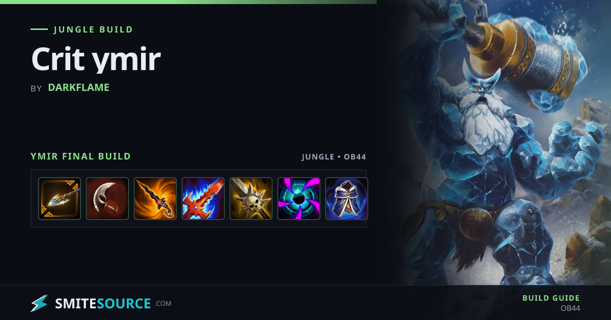 Ymir Jungle Build Smite 2: Crit ymir | SmiteSource
