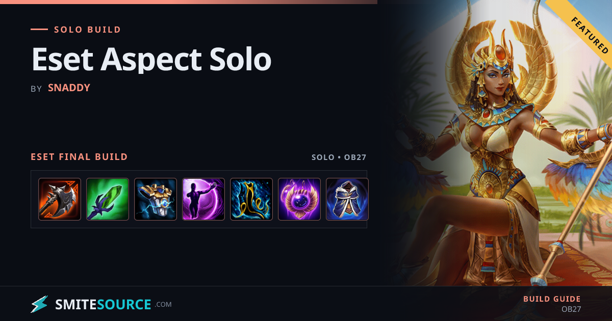 Eset Build - Eset Aspect Solo | SmiteSource
