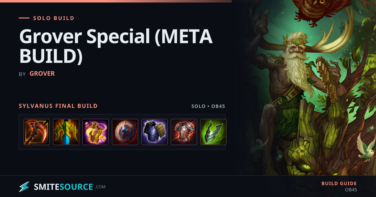 Sylvanus Solo Build Smite 2: Grover Special (META BUILD)