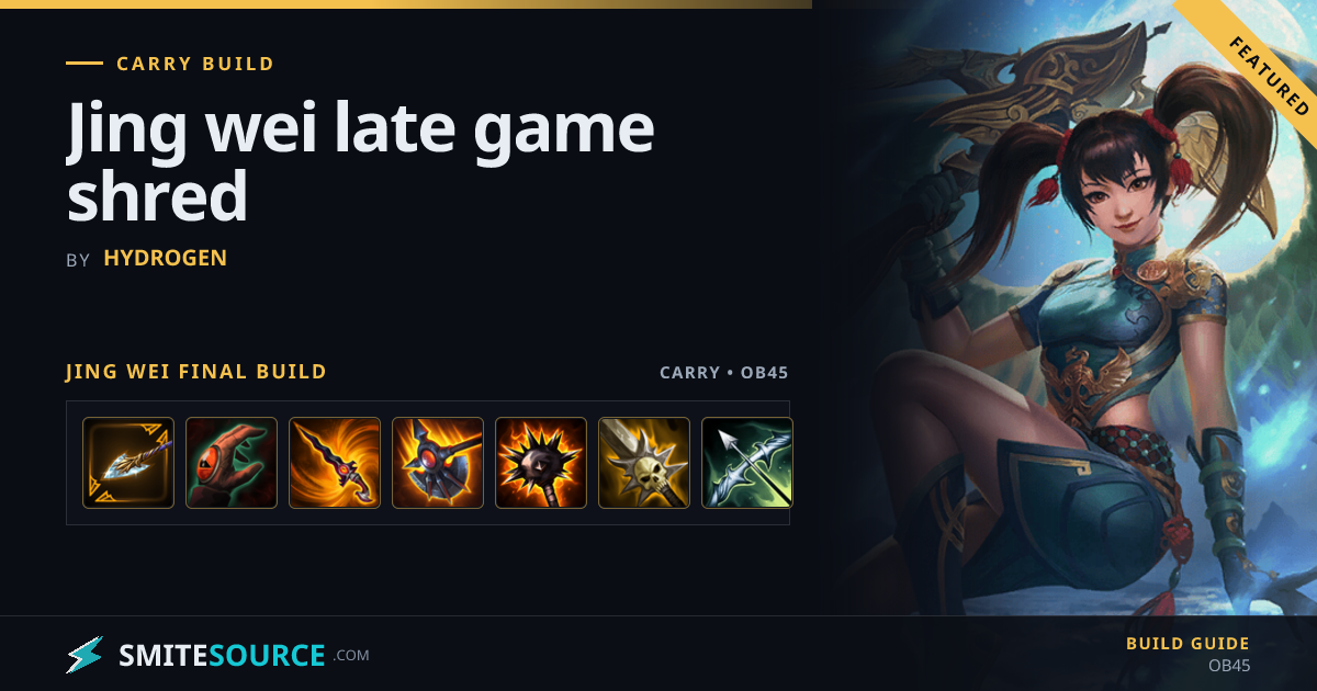 Jing Wei Carry Build Smite 2: Jing wei late game shred