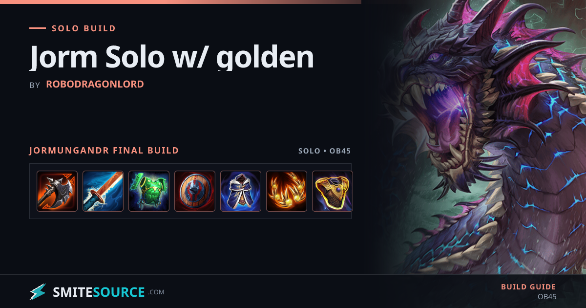 Jormungandr Solo Build Smite 2: Jorm Solo w/ golden