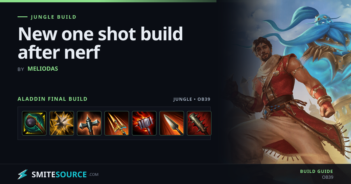 Aladdin Jungle Build Smite 2: New one shot build after nerf
