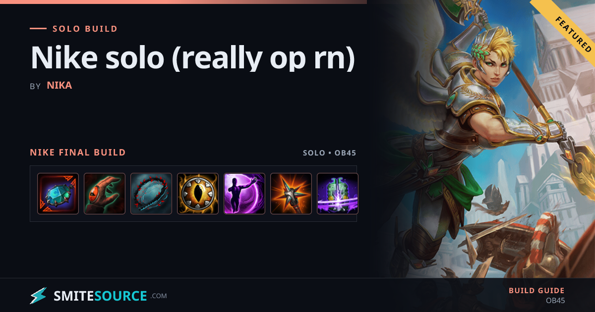 Nike Solo Build Smite 2: Nike solo (really op rn)