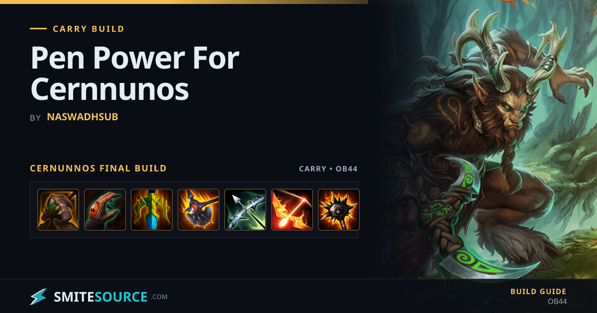 Cernunnos Carry Build Smite 2: Pen Power For Cernnunos