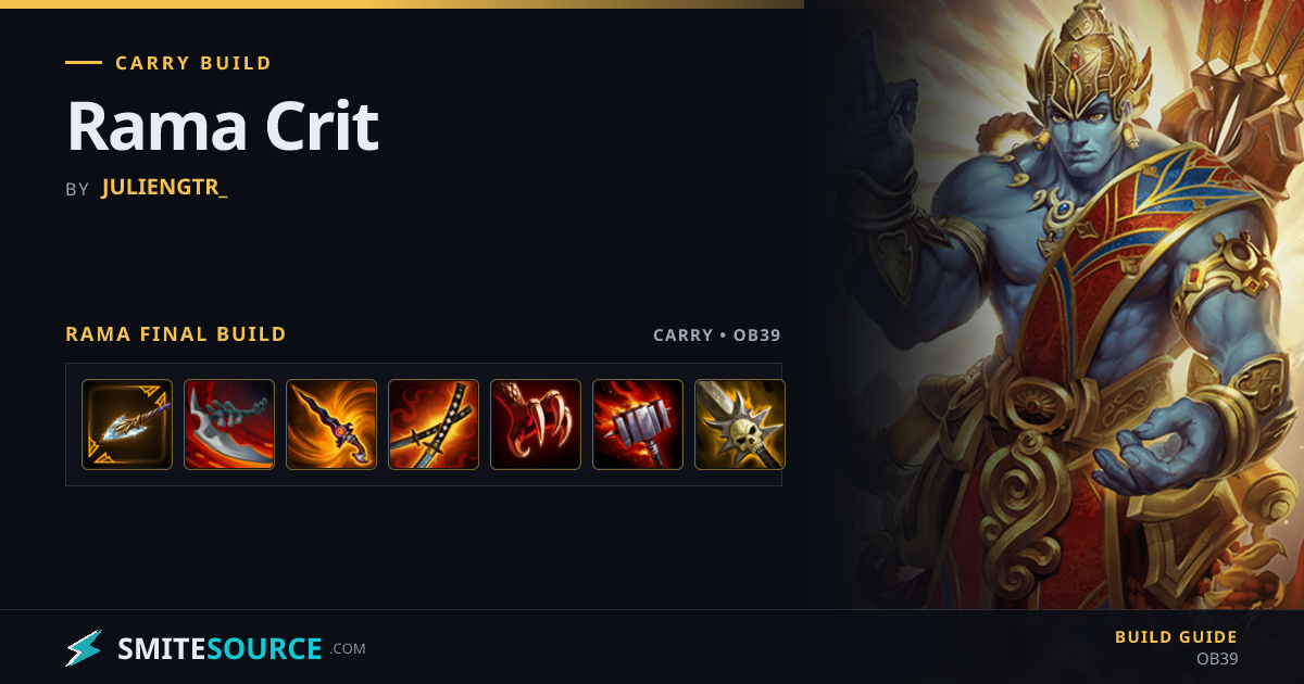Rama Carry Build Smite 2: Rama Crit | SmiteSource