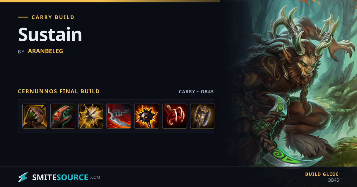 Cernunnos Carry Build Smite 2: Sustain | SmiteSource