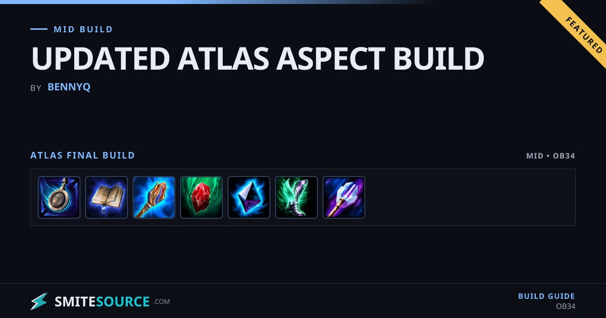 Atlas Mid Build Smite 2: UPDATED ATLAS ASPECT BUILD