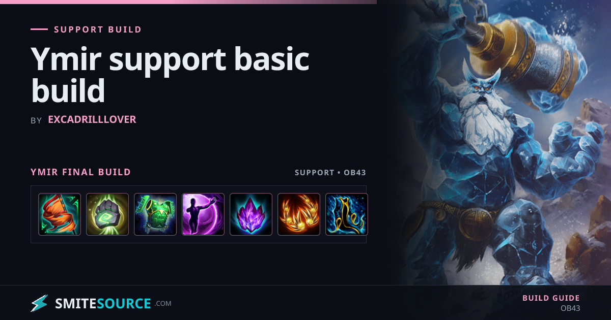 Ymir Support Build Smite 2: Ymir support basic build